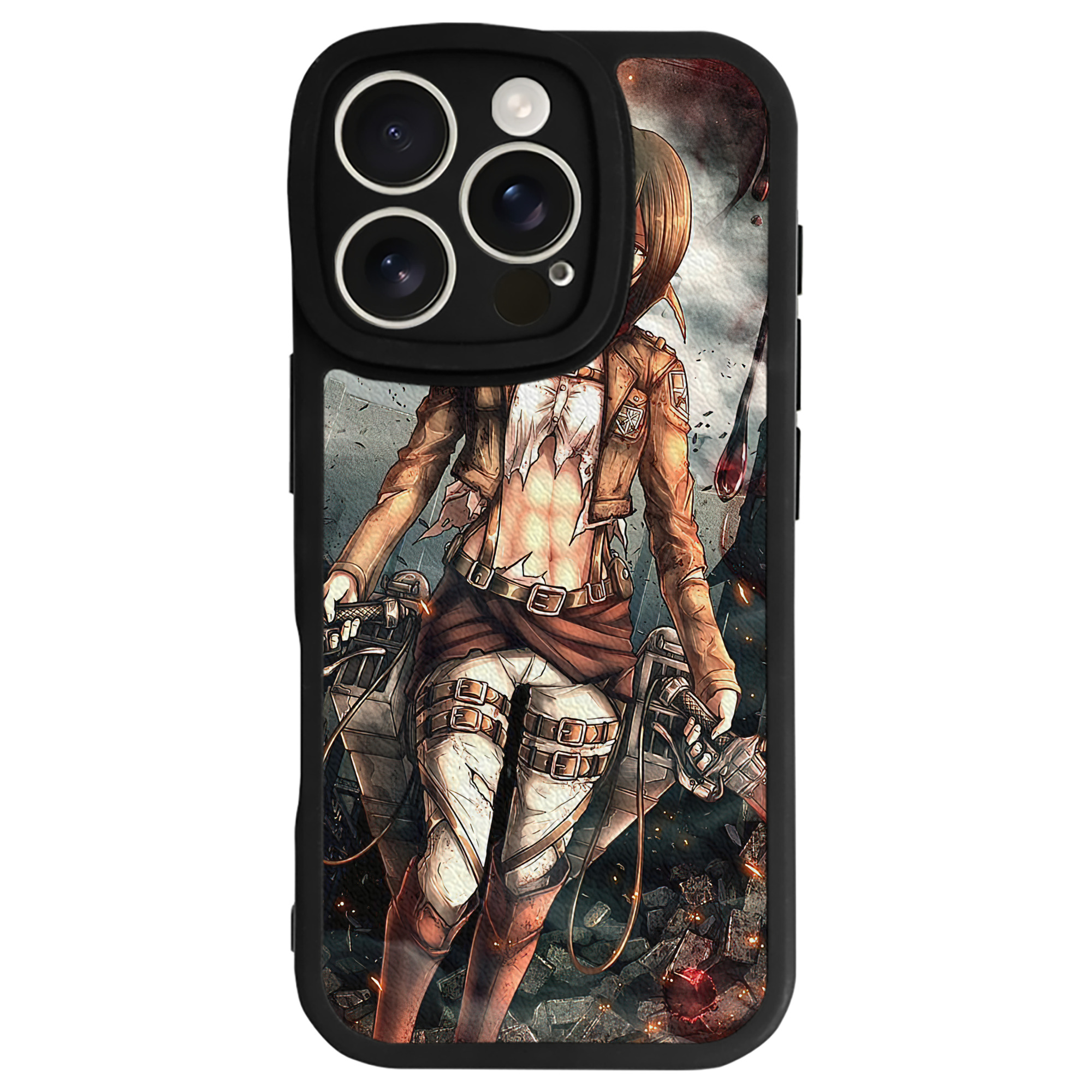 （画像用） 進撃の巨人 Attack on Titan 【iPhone 16シリーズ対応】シリコンスマホケース（レザー調） 材質：シリコン